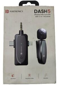 PORTRONICS DASH5Wireless Microphone with 3-in-1 Receiver